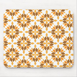 Mousepad lindo padrão pétal de flor marrom