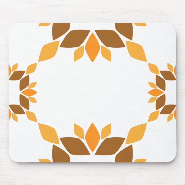 Mousepad lindo padrão pétal de flor marrom (Frente)