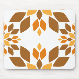 Mousepad lindo padrão pétal de flor marrom