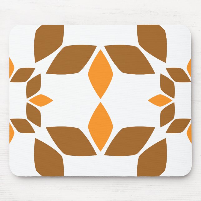 Mousepad lindo padrão pétal de flor marrom (Frente)