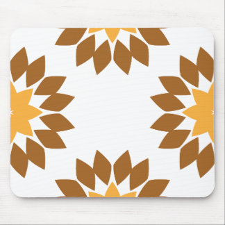 Mousepad lindo padrão pétal de flor marrom