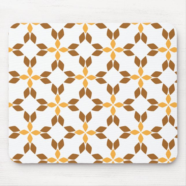 Mousepad lindo padrão pétal de flor marrom (Frente)