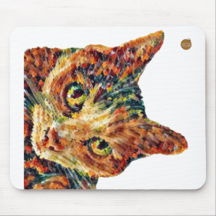 Mousepad Lindo Tapete de Rato de Gato Colorido