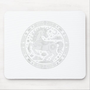 Mousepad Lindo Unicórnio 2026 Ano Do Cavalo Menina Zodíaco