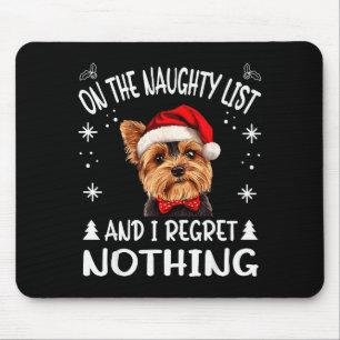 Mousepad Lindo Yorkshire Terrier Yorkie Cão Natal Em