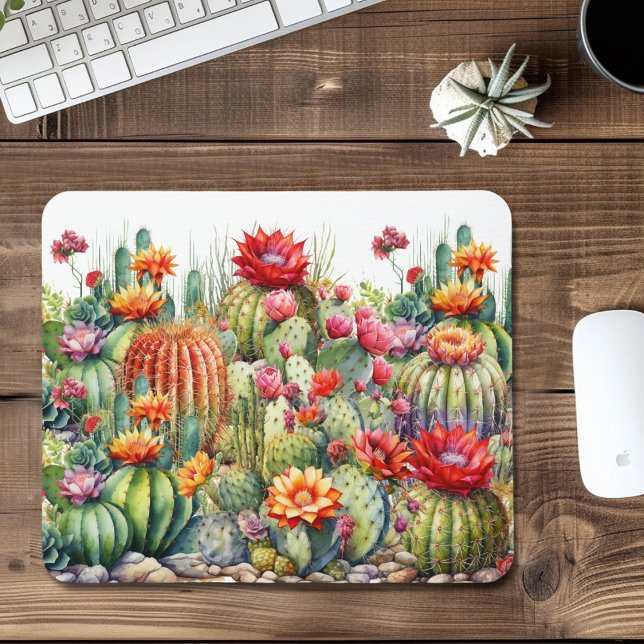 Mousepad Lindos Cactos Flores (Criador carregado)