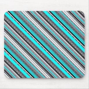 Mousepad Lindos padrões aztecas cinza aqua