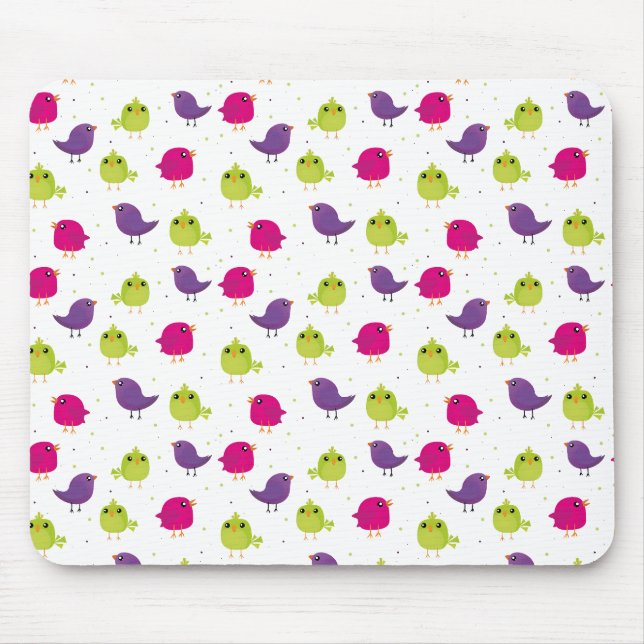 Mousepad Lindos pássaros coloridos (Frente)