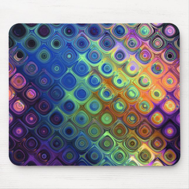 Mousepad Lindos quadrados de abstrato legal brilham (Frente)