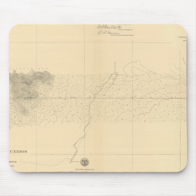 Mousepad Linea Divisoria Entre México 7 (Frente)