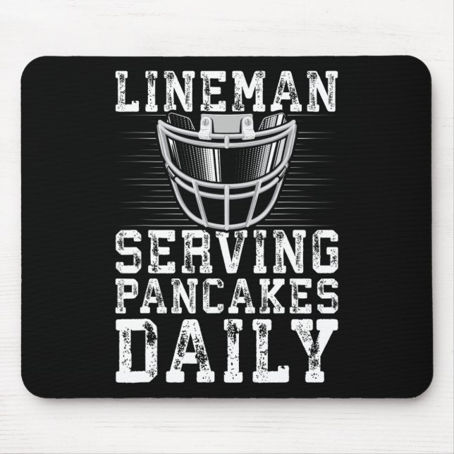 Mousepad Lineman Servindo Pancakes Daily Football Lineman (Frente)