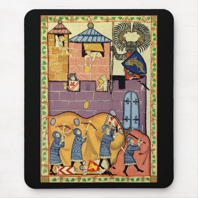 Mousepad Lingando Rochas, Codex Manesse do século 14 (Frente)