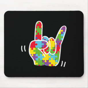 Mousepad Língua de Sinais Asl Amor Mês de Conscientização d