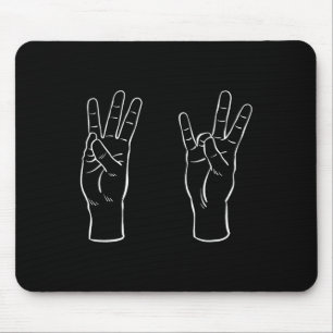 Mousepad Língua de Sinais Asl Engraçado 67 Meme Viral Sinai