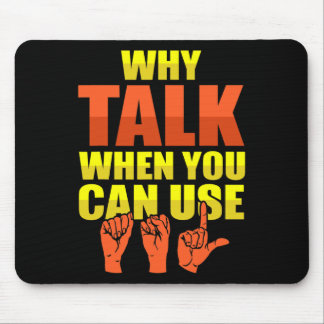 Mousepad Língua de Sinais Conscientização de Surdos e ASL 