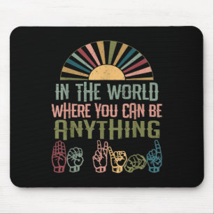 Mousepad Língua de Sinais Deficiente Conhecimento Deficient