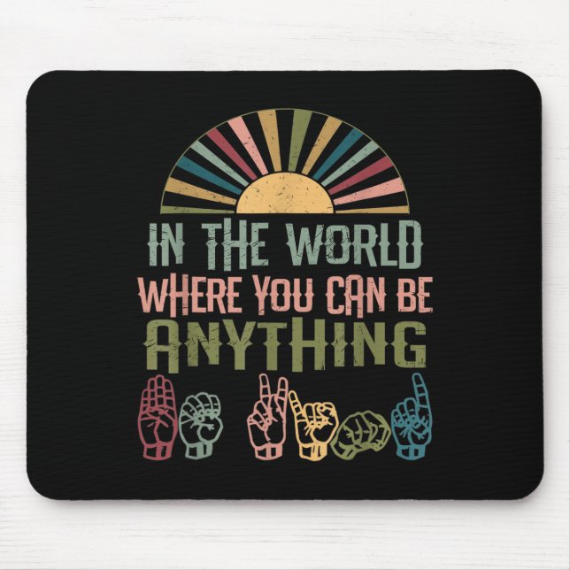 Mousepad Língua de Sinais Deficiente Conhecimento Deficient (Frente)
