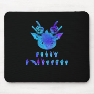 Mousepad Língua de sinais Reindedo de Natal surdo surdo sur