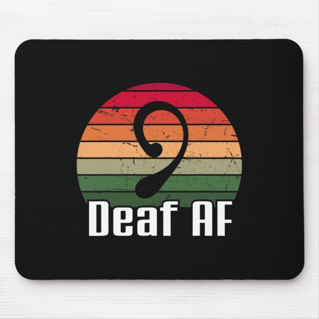 Mousepad Língua de sinais surda de linguagem surda (Frente)