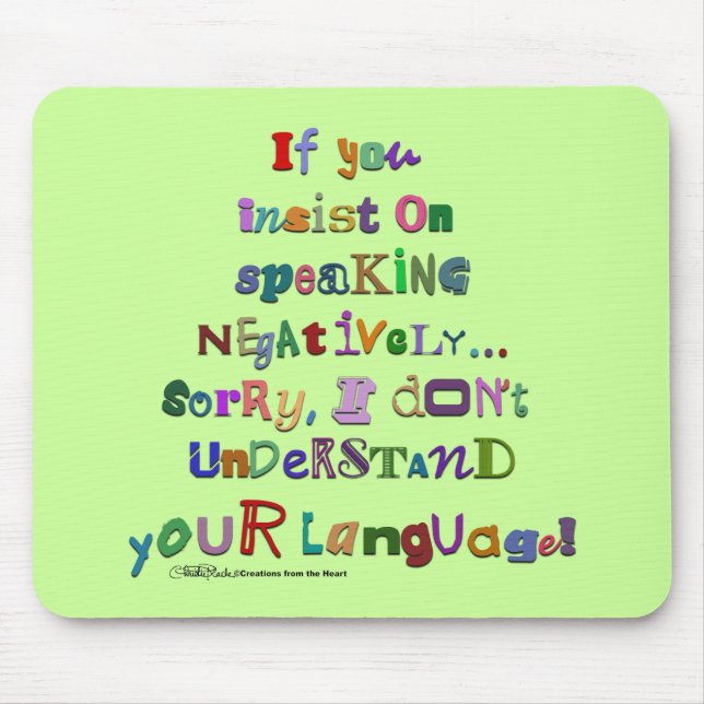 Mousepad Língua negativa (Frente)