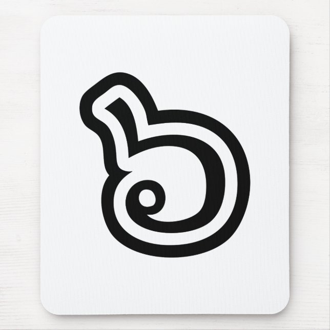 Mousepad Língua Tailandesa Número 6 / Seis / ๖ (Ho/Hok) (Frente)