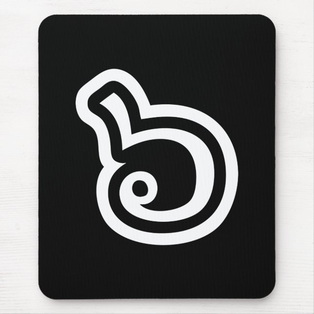 Mousepad Língua Tailandesa Número 6 / Seis / ๖ (Ho/Hok) (Frente)