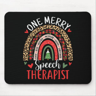 Mousepad Linguagem de Fala de Terapia do Arco-Íris de Natal