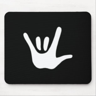 Mousepad Linguagem de Sinais Ama Asl Deficientes Auditivos