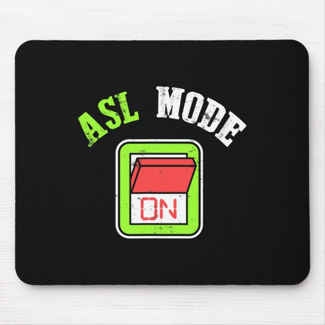 Mousepad Linguagem de Sinais Americana ASL Im Sensibilizaçã (Frente)