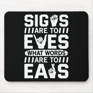 Mousepad linguagem de sinais de consciência Linguagem de si