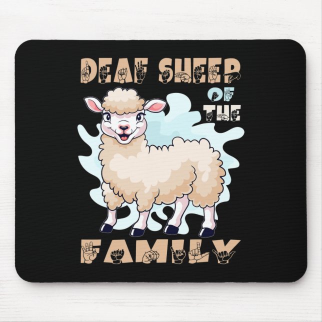 Mousepad Linguagem de Sinais Gestual ASL Perda Auditiva A (Frente)