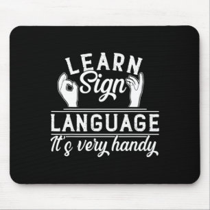 Mousepad Linguagem de Sinais Pergunte ao professor Consciên