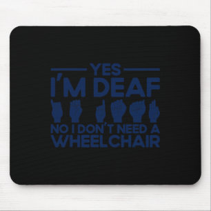 Mousepad Linguagem de Sinal ASL Sim sou surdo 1