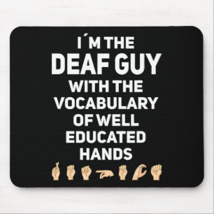 Mousepad Linguagem de Sinal de Mão Sinal SLA Reconhecimento