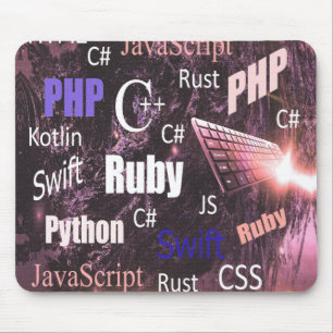 Mousepad Linguagens de programação cor-de-rosa