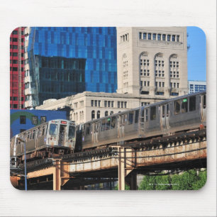 Mousepad Linha alaranjada e Linha Verde do trânsito rápid
