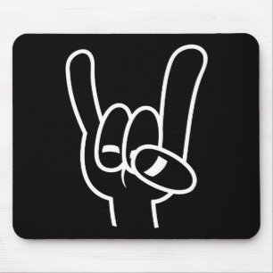 Mousepad Linha Branca de Cavalos Diabos de Metal Pesado