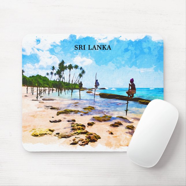 Mousepad Linha costeira tropical do Sri Lanka (Com mouse)