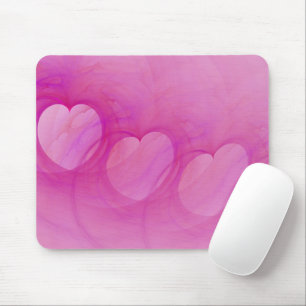 Mousepad Linha de coração cor-de-rosa