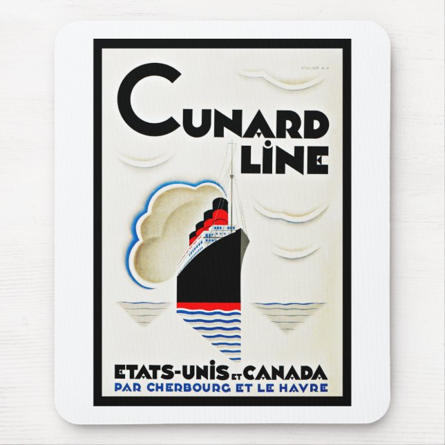 Mousepad Linha de Cunard do art deco (Frente)