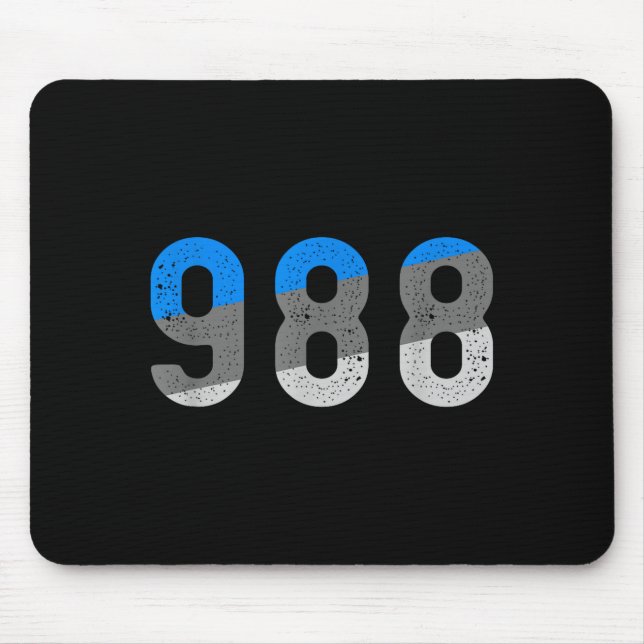 Mousepad linha de prevenção 988 conscientização sobre saúde (Frente)