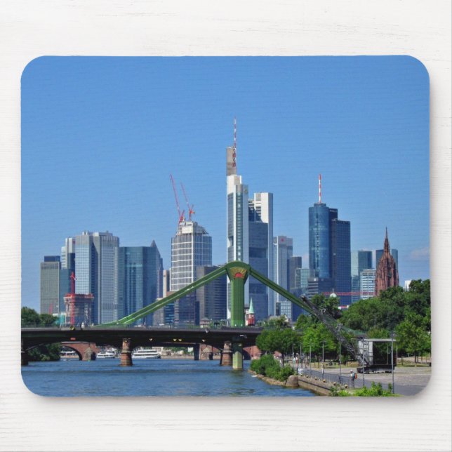 Mousepad Linha do horizonte de Frankfurt (Frente)