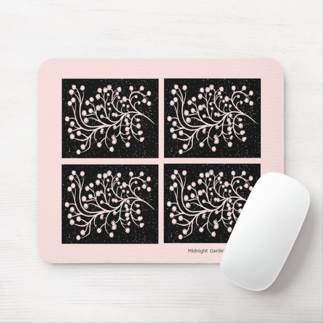 Mousepad Linha Jardim à Meia-Noite Rosa Soft (Com mouse)