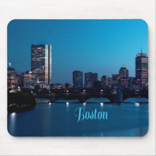 Mousepad Linha Skyline da cidade de Boston Massachusetts