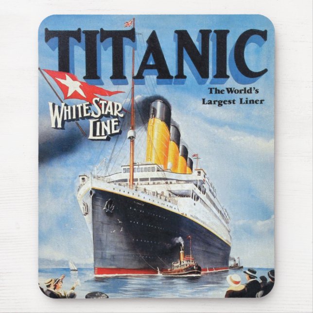 Mousepad Linha White Star Titanic - Maior Liner do Mundo (Frente)