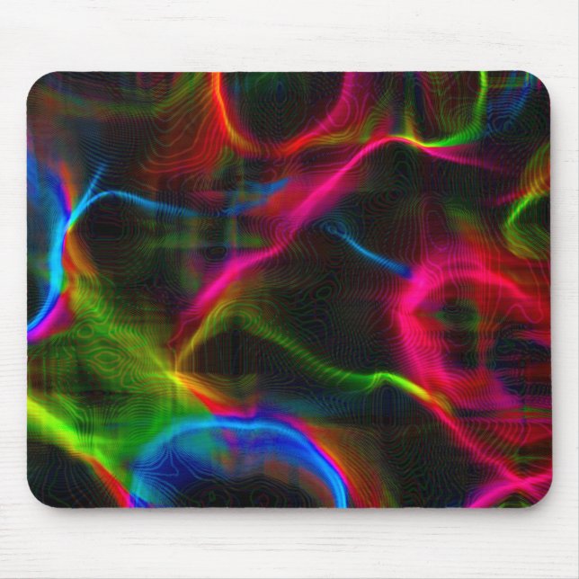 Mousepad Linhas abstratas coloridas fofas (Frente)