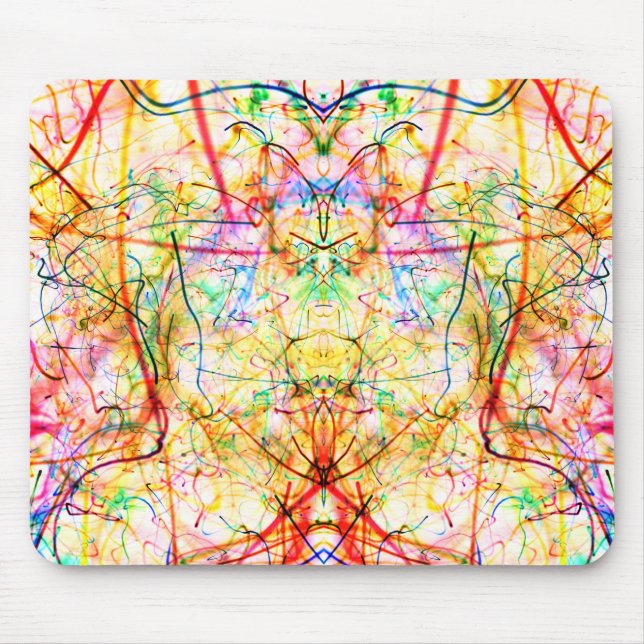 Mousepad Linhas abstratas coloridas fofas (Frente)