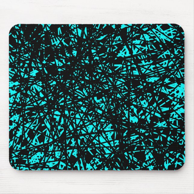 Mousepad Linhas abstrato - Ciano (Frente)