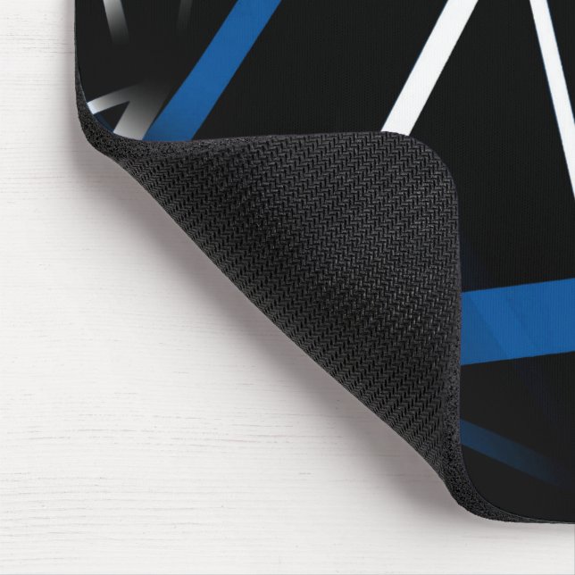 Mousepad Linhas azuis de Criss e brancas transversais sem (Canto)
