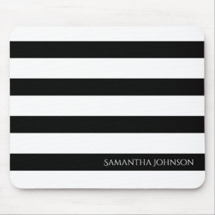 Mousepad Linhas brancas e pretas simples